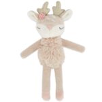 Bieco Kuscheltier Reh Ella mit Rassel | Baby Kuscheltier ab 0 Monate Stofftier Baby Plüschtier Re