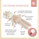 Bieco Kuscheltier Reh Ella mit Rassel | Baby Kuscheltier ab 0 Monate Stofftier Baby Plüschtier Re – Bild 6